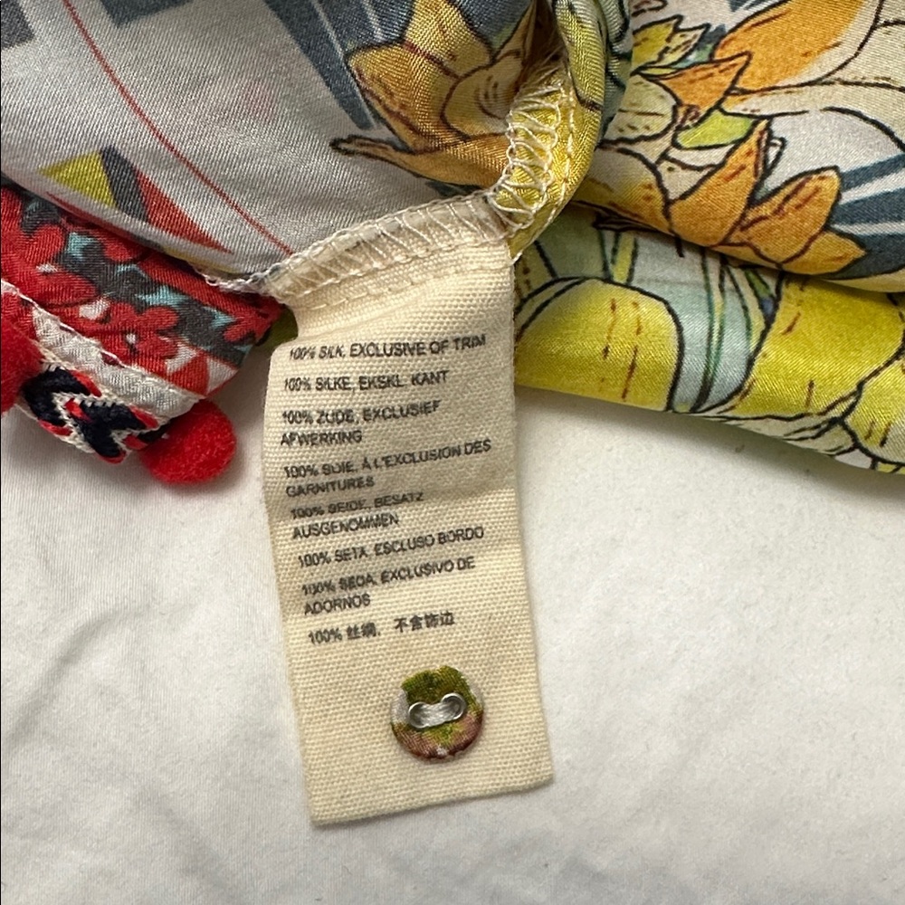 Johnny Was !00% Silk Dress/Tunic Floral Printed Top - Picture 9 of 9